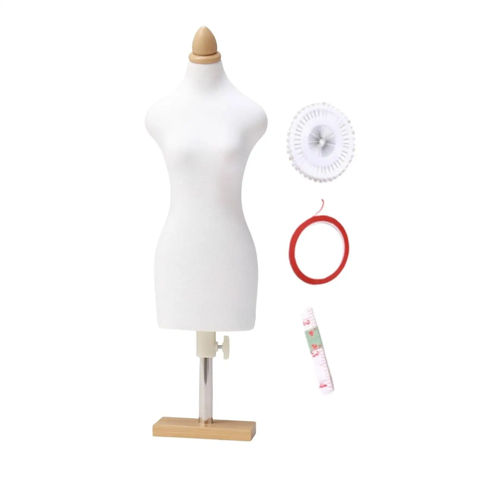 Women's Tailoring Mannequin Half Body Dress Form with Metal Stand for Pattern Making and Garment Fitting