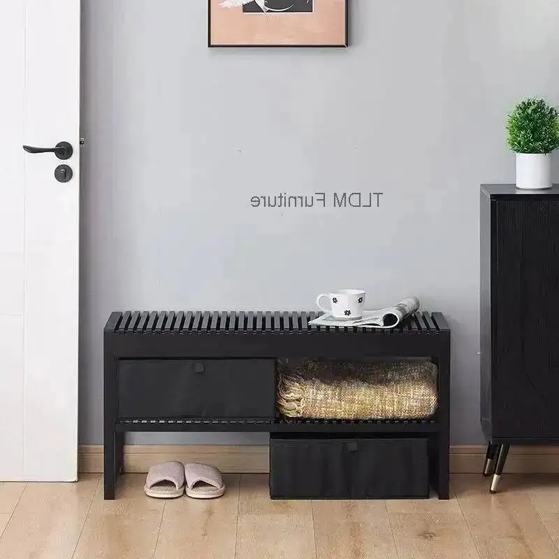 Entryway Storage Bench, Stylish Shoe Changing Stool, Compact Design Versatile for Organizing, Perfect for Home Use Storage Bench