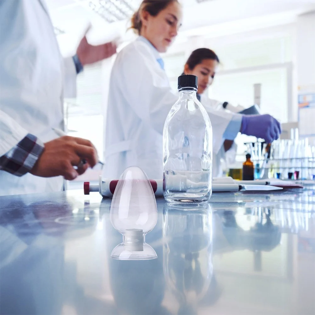 3Pcs Glass Conical Bottles Chicken Heart Shape Sample Display Bottle for Laboratory Specimen Storage and Study Exhibition