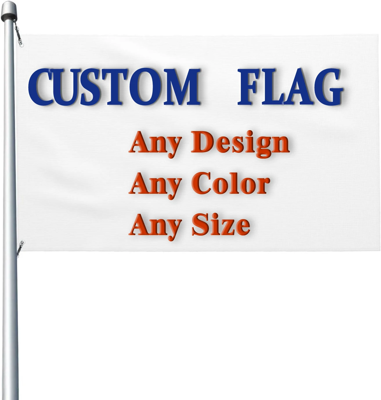 Drapeau personnalisé uniquement, bannière imprimée en Polyester, conception de couleur de toutes tailles, décoration intérieure et extérieure, drapeau publicitaire de Promotion