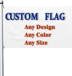 Custom Flag only Polyester Printed  Banner Any  Size Color Design Indoor Outdoor  Decoration Promotion Advertision Flag