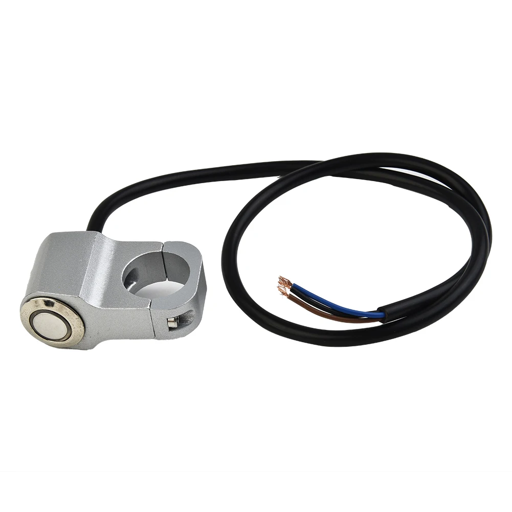 ATVs Spotlight Switch Waterproof Control Switch Electric Bicycles Electric Shutdown On/Off Red LED Silver 1 Pc