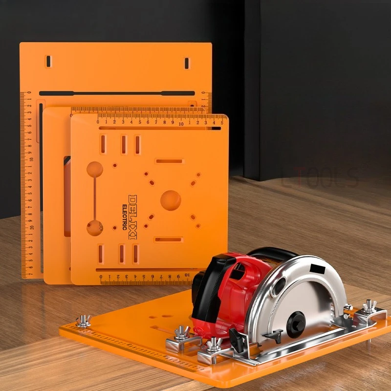 Woodworking Cutting Auxiliary Bottom Plate Electric Cutting Machine Positioning Push Plate Angle Adjustable Wood Cutting Tools