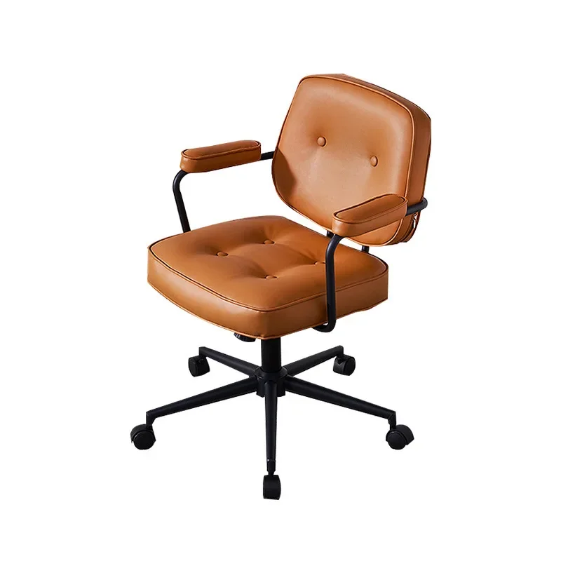 

Office Lift Swivel Home Computer Chair Study Simple Backrest Seat Bedroom Dormitory Chair Armchair steel frame