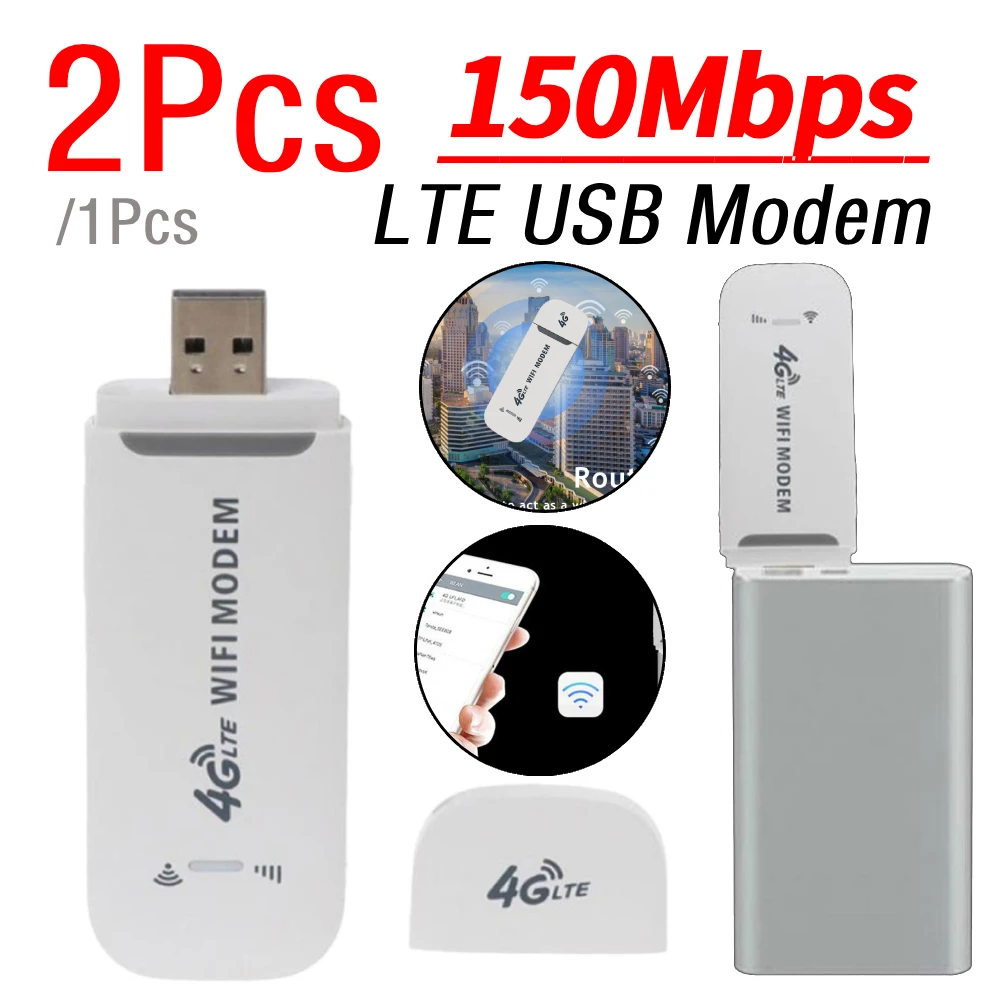 

1/2 шт. 4G USB-модем, портативный беспроводной Wi-Fi адаптер, 4G роутер для дома и офиса, USB Wi-Fi роутер