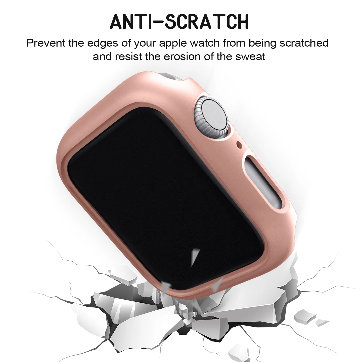 Funda protectora de PC para Apple Watch Series 7, 8, 41mm, 45mm, 40mm, iWatch Series 6, 5, 4, 38mm, 42mm, sin pantalla, 4 unidades