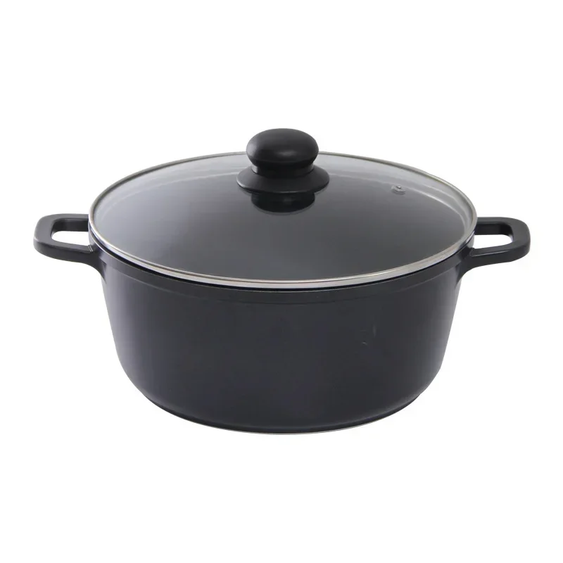 

Japanese-style Aluminum Home Multi-function Non-stick Cooker Universal Back-end Binaural Soup Pot Cookware for gas