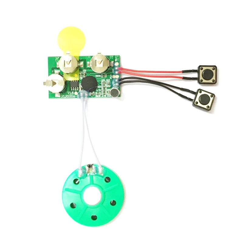 장난감 선물 카드 DIY에 대 한 버튼 배터리 음성 녹음 인사말 카드 칩 모듈
