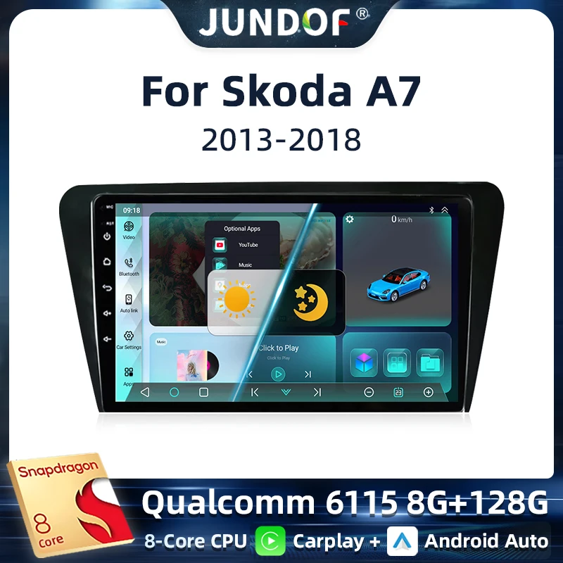 

For SKODA Octavia 3 A7 2013-2018 Android 13 Carplay Car Radio Multimedia Player Stereo Navigation GPS WIFI Screen Wireless