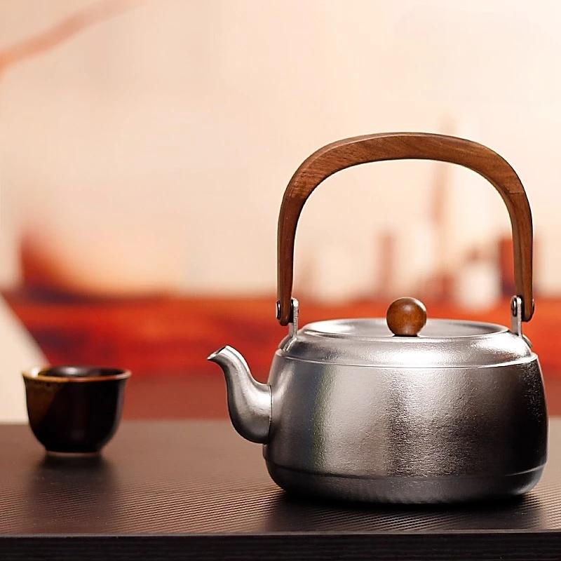 

Чайник из чистого титана, бытовой чайник для заваривания чая, уличные чайники с кипящей водой, легкие титановые бутылки для воды, 1000/1500 мл