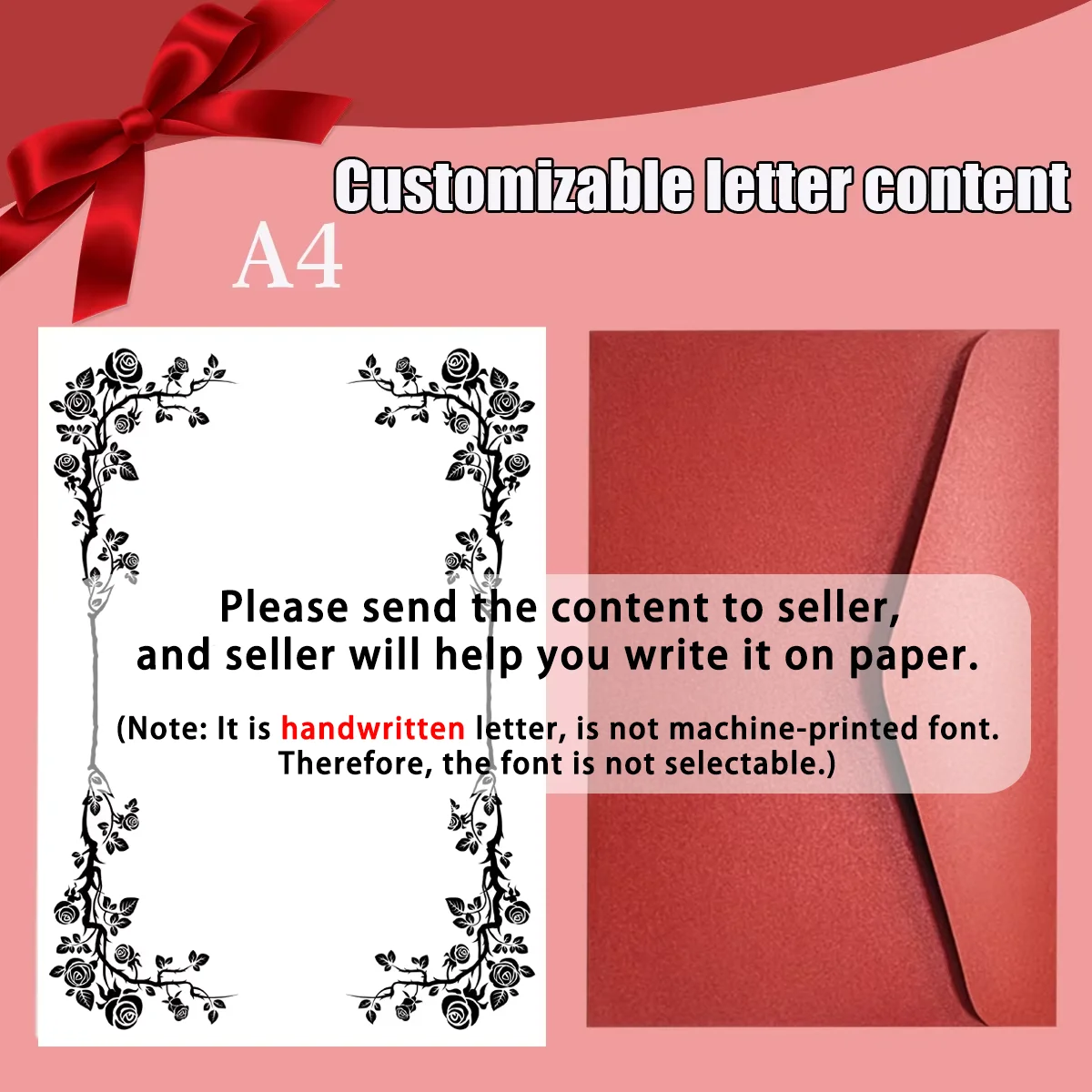 Dropshipping Handgeschriebener Brief, DIY Personalisierter Umschlagbrief, Valentinstagsbrief-Anpassung, Segensgeschenk für Freunde – Detail 8