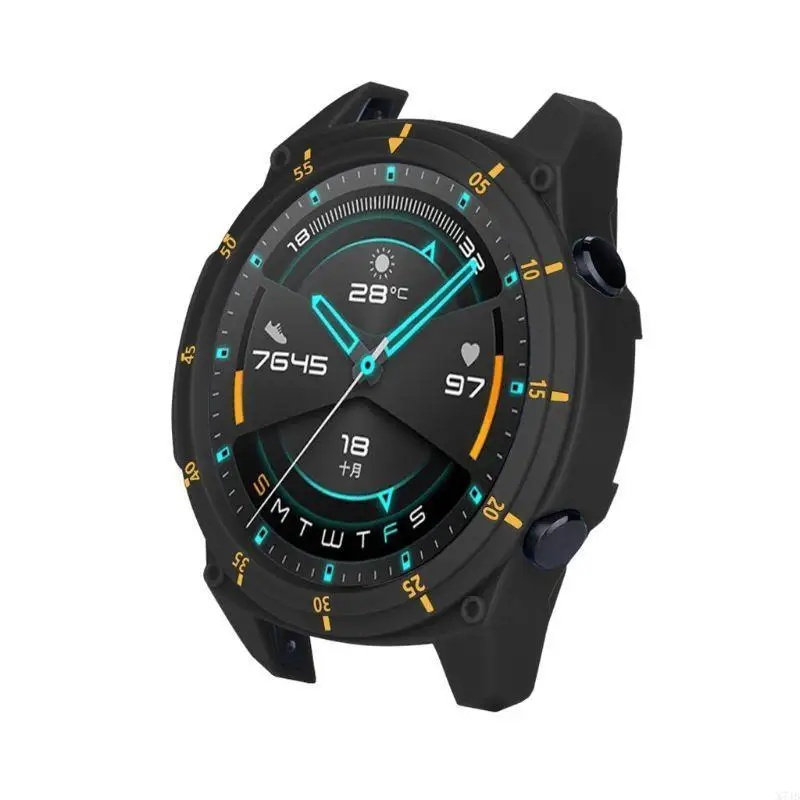 For Watch GT2 46mm Soft TPU Screen Protector Case Bumper-Shell Dustproof Cover