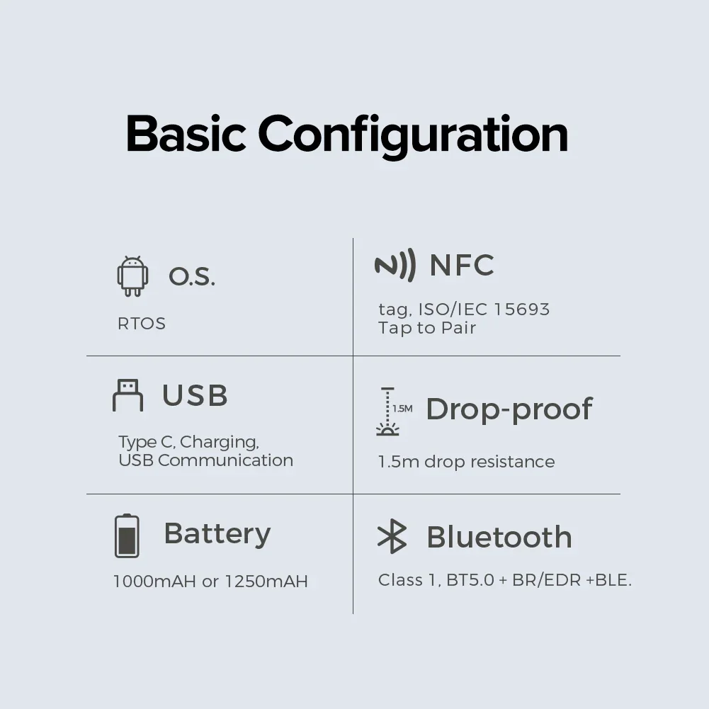 เครื่องอ่านบาร์โค้ดไร้สายบลูทูธ MEFERI MS300R แบบมินิ แหวนสวมนิ้ว พกพาสะดวก
