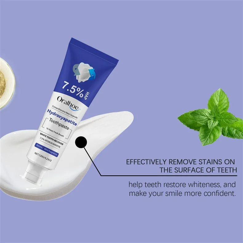 Hydroxyapatite Teeth Whitening Enamel Repair Toothpaste, Remove Coffee Smoke Stains, Fresh Breath for Sensitive Teeth Oral Care