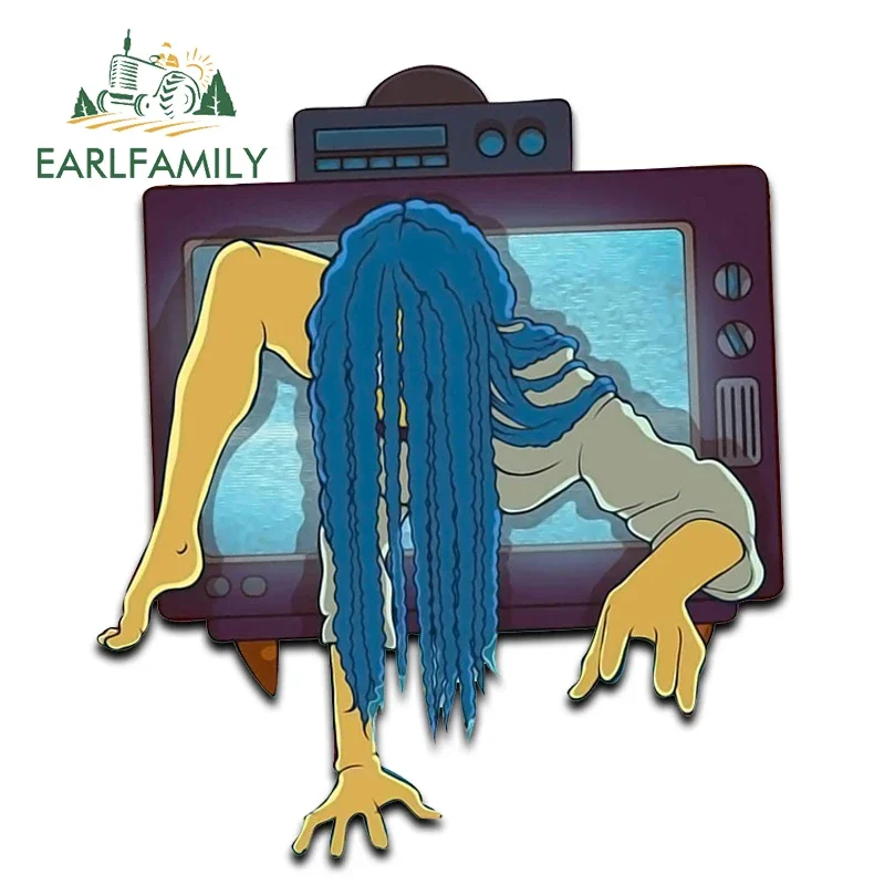 EARLFAMILY الحلقة مسلية أنيمي سيارة ملصق انسداد خدش ملصق مائي اكسسوارات السيارات الفينيل ويندوز مرآة الرؤية الخلفية الديكور