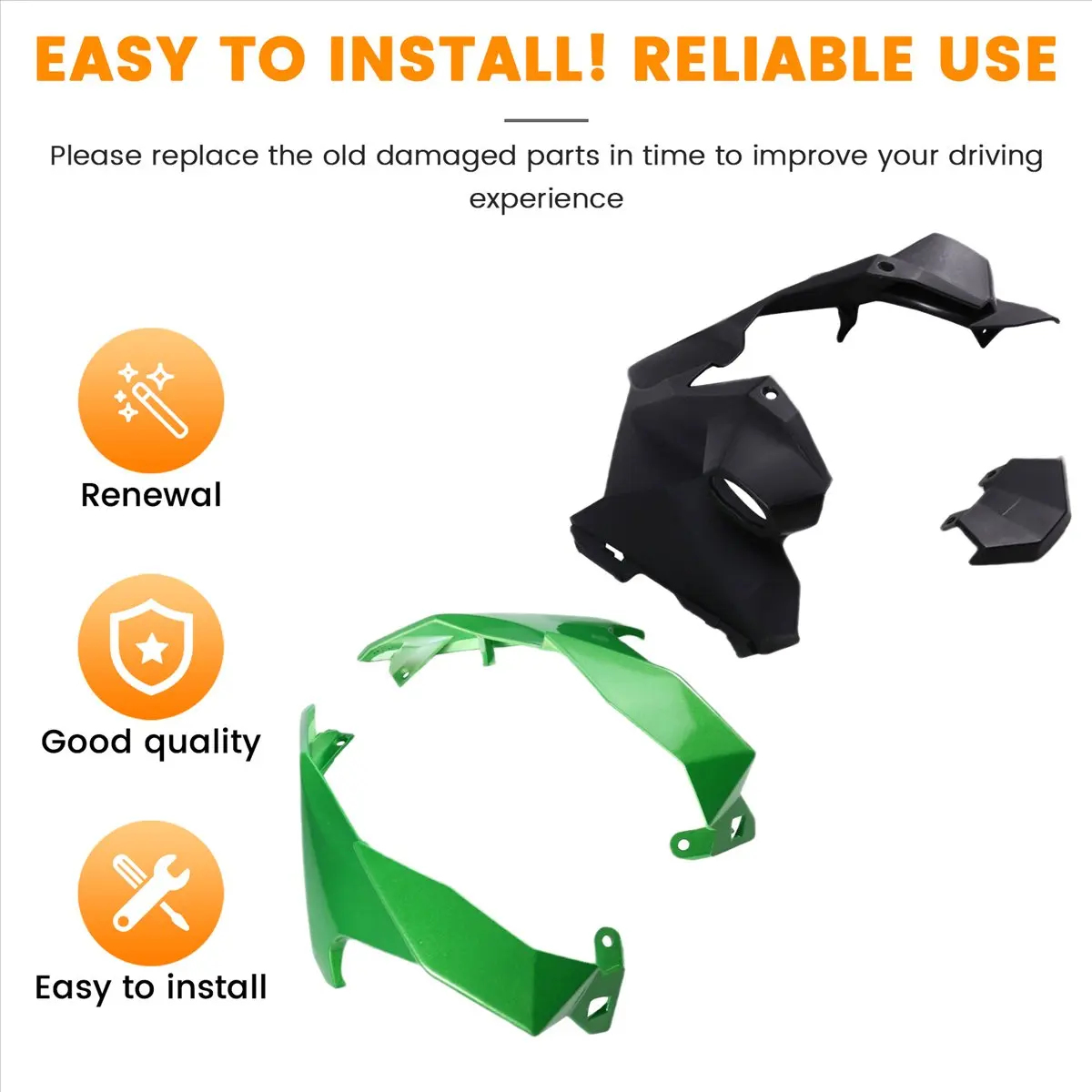 Super Sale Motorcycle Front Headlight Frame HeadLamp Assembly Trim for Kawasaki Z250 Z900 Z650 Z400 KLR650 ZR1000 2019-2023 Gree