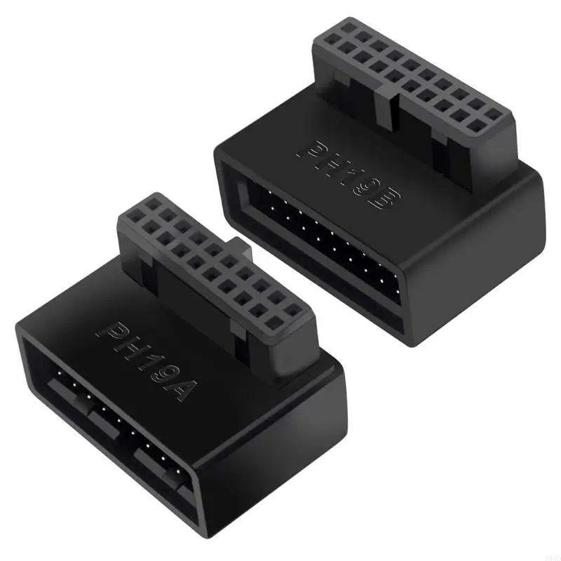 

USB 3.0 Motherboard 19P/20P 90° Elbow Adapter Type-C Front Chassis Plug-in Port Desktop Computer Accessories