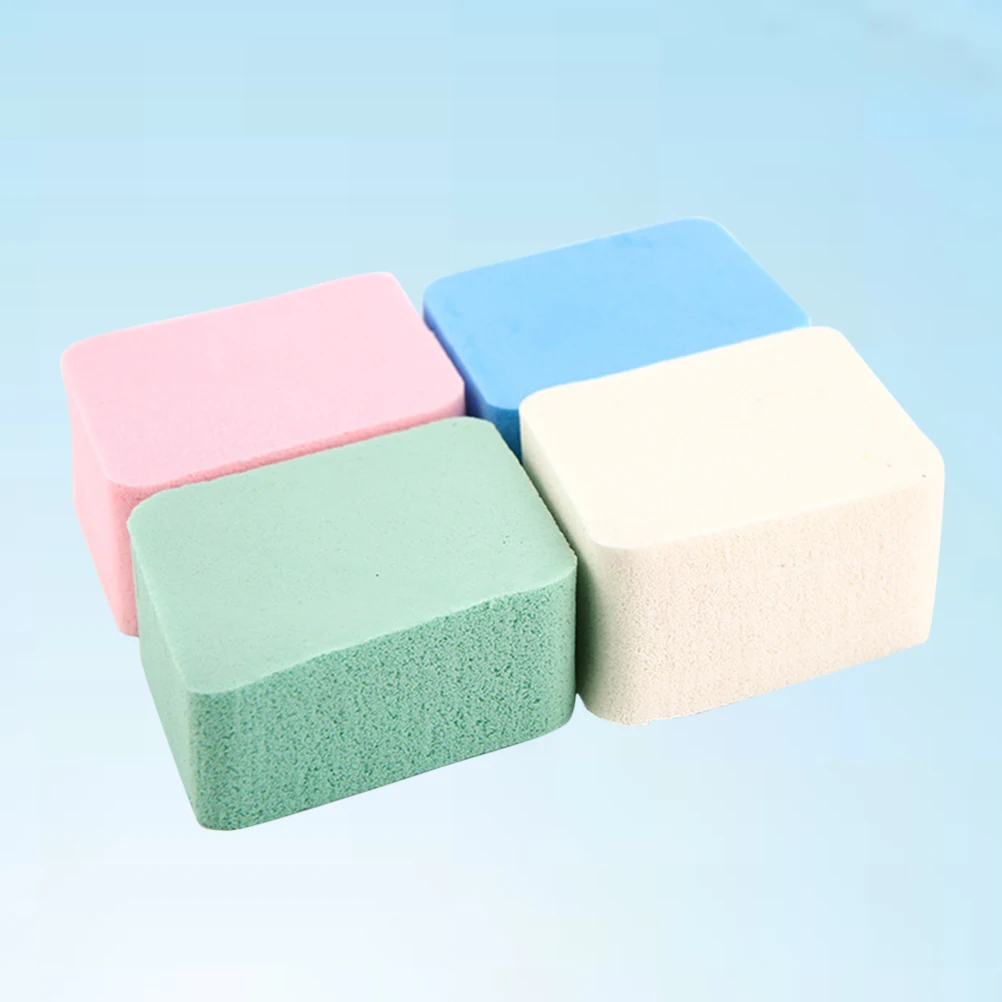 Esponja natural de sopro de pó de diamante de quatro cores, 4 unidades, para maquiagem facial, grande blush, ferramenta aplicadora de base