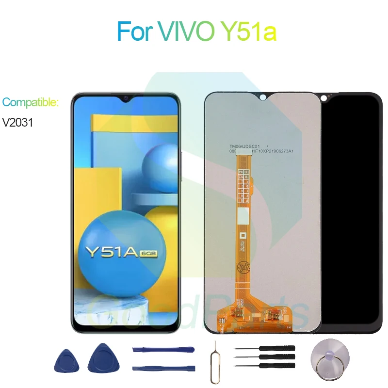 

ЖК-экран для VIVO Y51a, 6,58 дюйма, V2031, для VIVO Y51a, сменный сенсорный дигитайзер в сборе