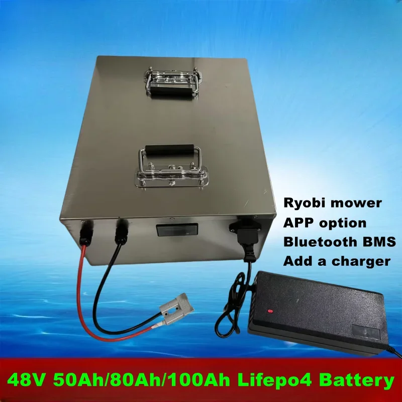 

Batteria al litio 48V 50AH 80Ah 100Ah Lifepo4 per tosaerba elettrico Ryobi RM480e RM300e ZT480ex 300MV Zero Turn