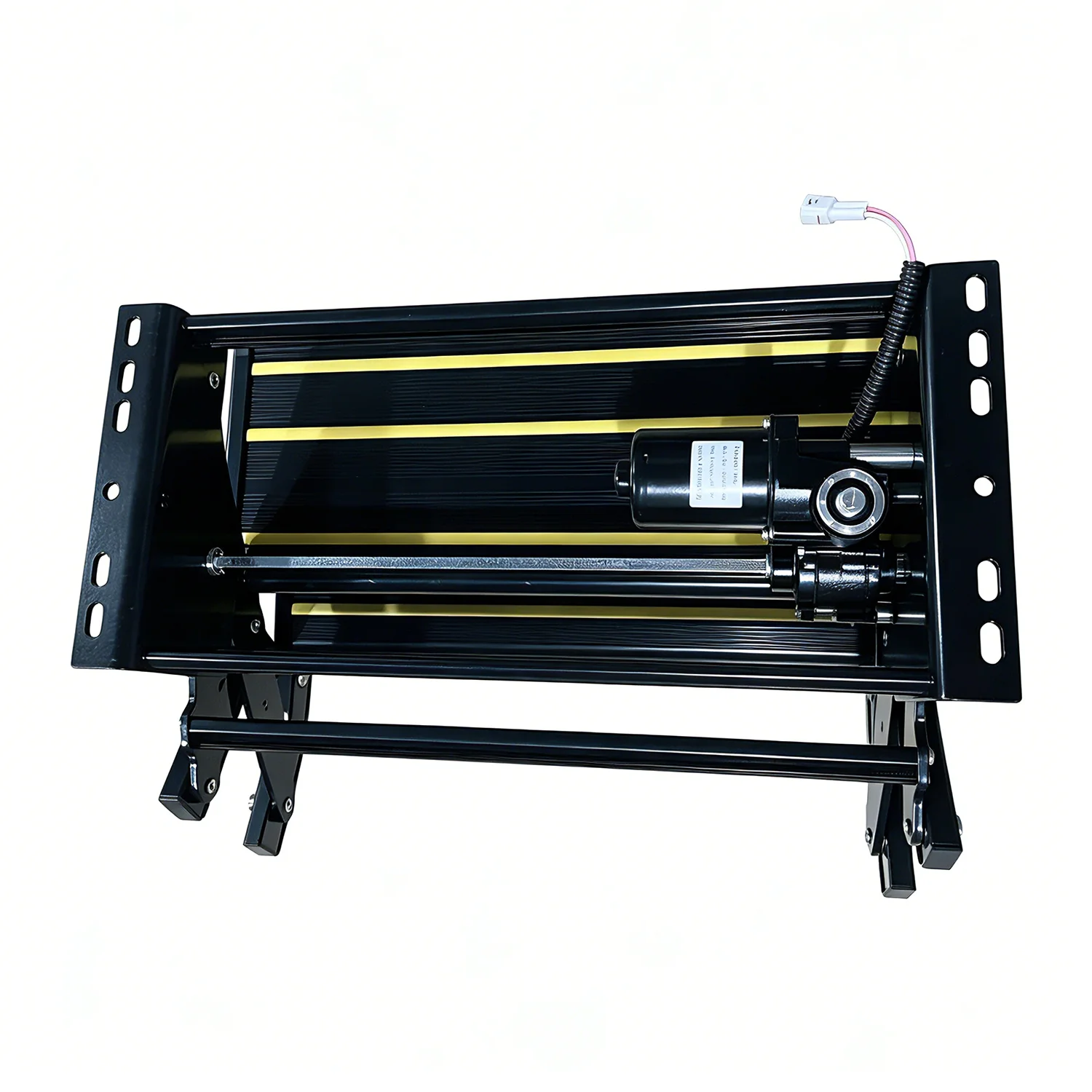 Black And Yellow Recreational Vehicle Electric Double-step RV Camper Automatic Retractable Stairs For Touring Caravan