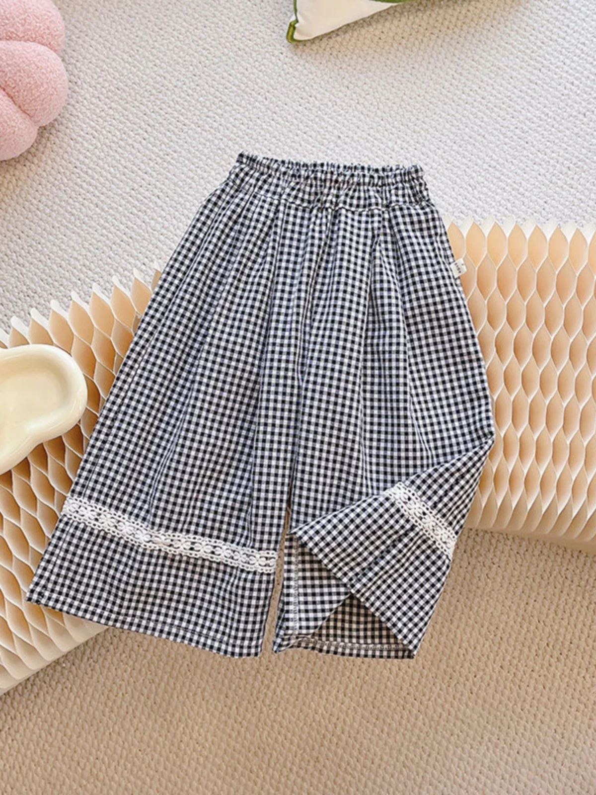 

Girls Summer Wide Leg Pants Korean Sle Casual Thin Model Girls Faionable Versatile Casual Pants Summer Clothes Mosquito P...
