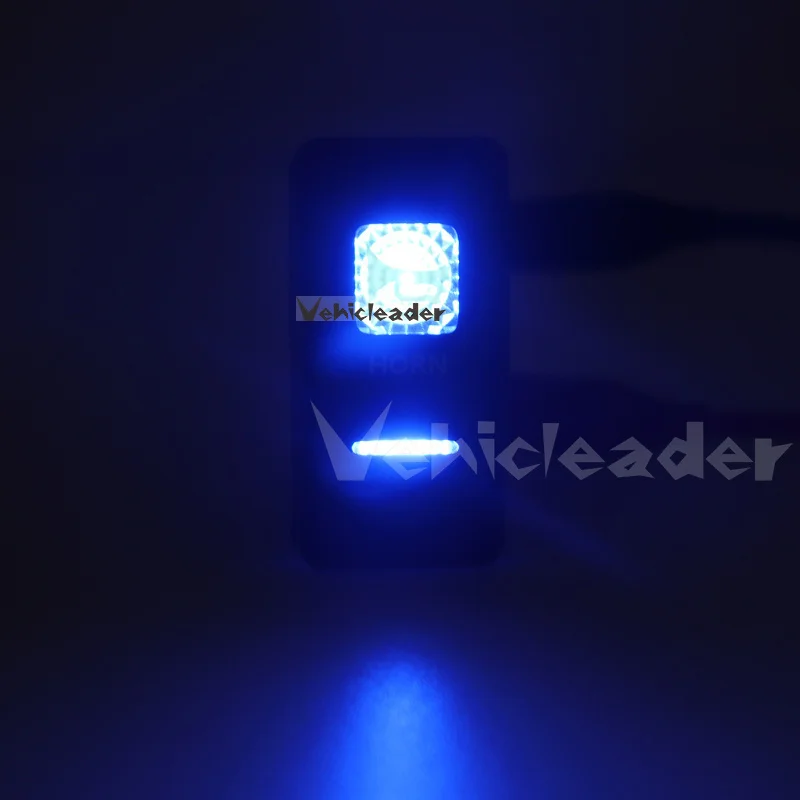 Horn Car Boat SPST Momentary Rocker Toggle Switch Blue Led 5 Pins (On) Off 12V 20A 24V 10A for Carling ARB Narva 4x4 Style view 5