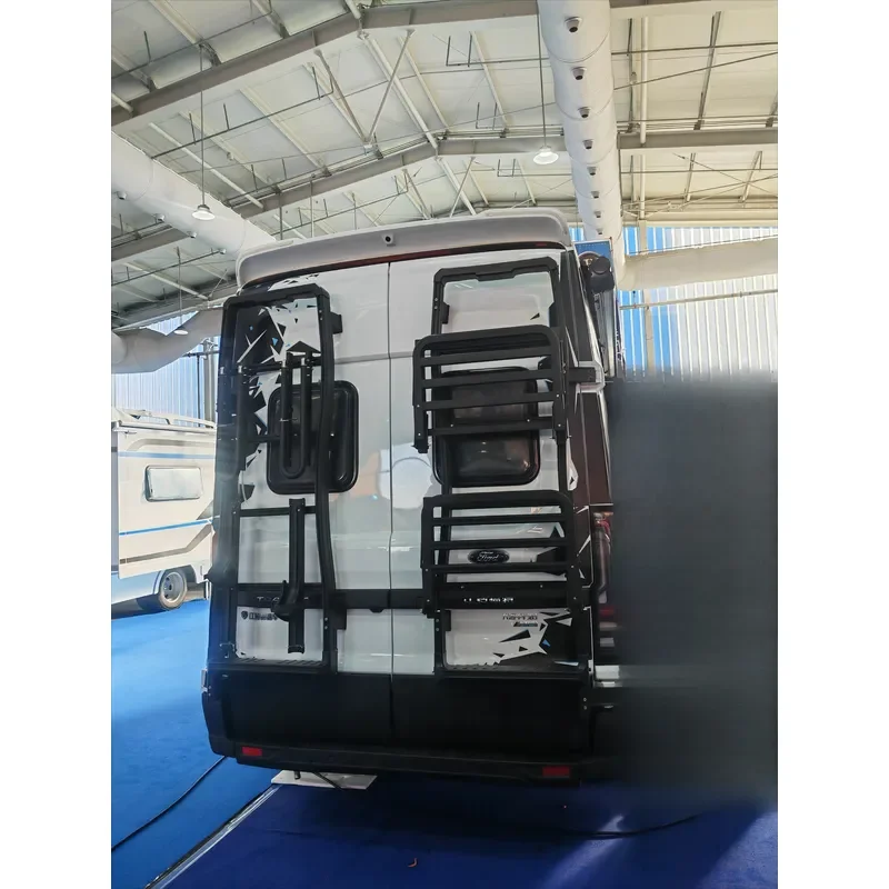 China Manufacturer's New Retractable RV Rear Door Storage Rack for Motorhomes Back Door Accessory