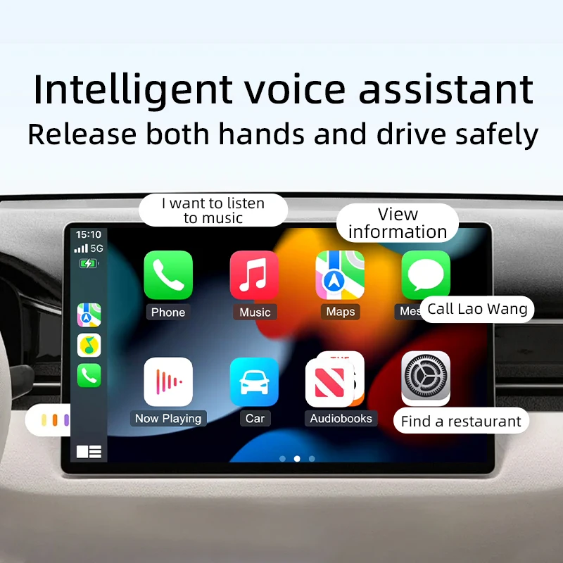 2in1 محول CarPlay اللاسلكي CarPlay دونغل أنظمة السيارة الذكية AI صندوق ذكي للسيارة السلكية CarPlay توصيل سريع #5