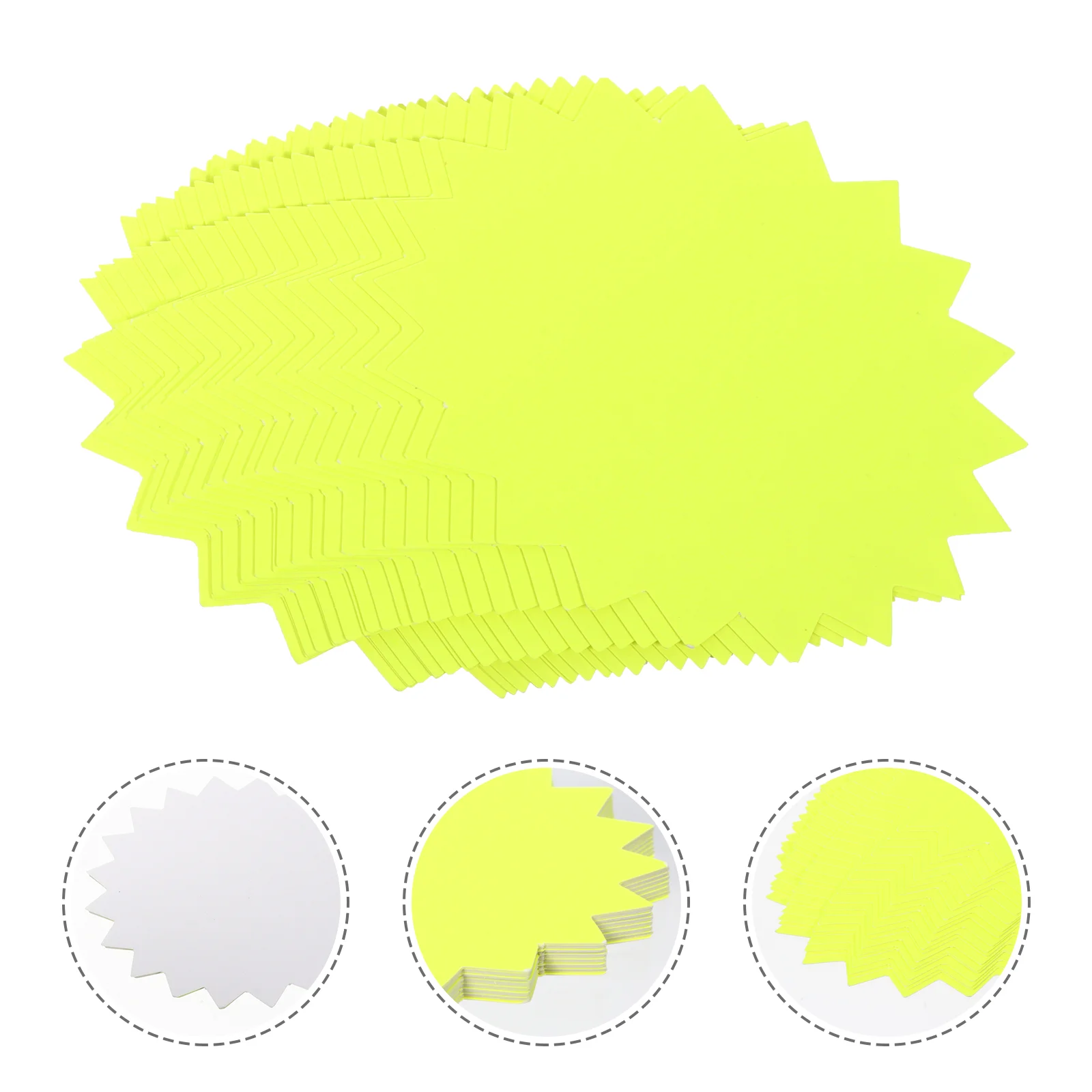 80 Pcs Commodity Price Tag Neon Light Papers Signs Cards Display Shaped Label White Cardboard Blank Advertising