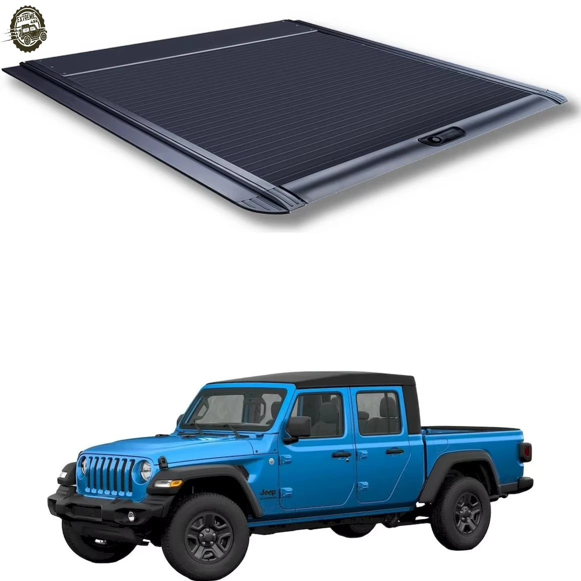 EXTREME Ousaier Manual Roller Cover High Quality Waterproof Retractable Pickup Truck Auto Parts Car Accessory for JT Gladiator