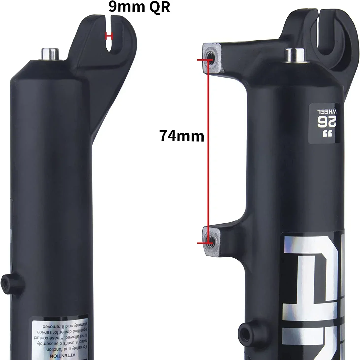 BOLANY Air Suspension Fatbike 20 pollici MTB Forks regolazione del rimbalzo ammortizzatore forcella per bicicletta per Fatbike 20x4 Snow Bike 20\