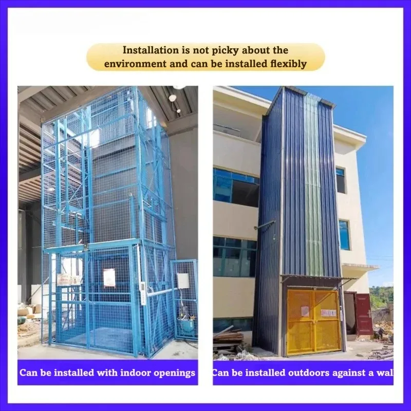 

FOB Price Rail Guided Hydraulic Lift Platform Industrial Cargo Elevator for Warehouse Station and Workshop Installation