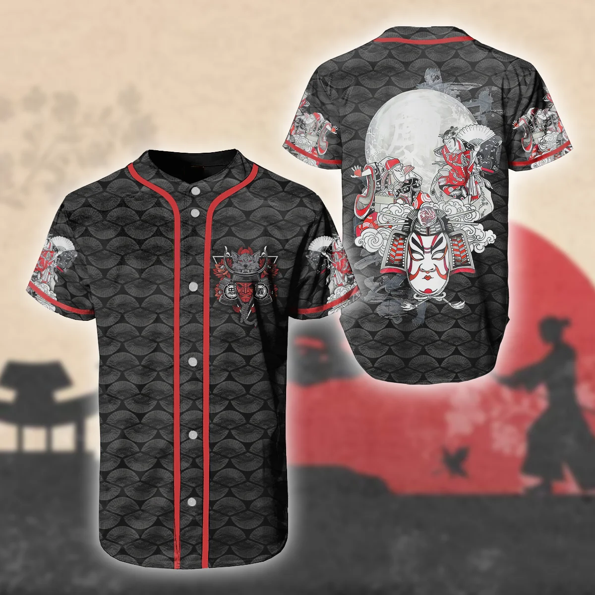 Tessffel NewFashion Samurai Japan Tattoo 3DPrint Men/Women Baseball Shirts Jersey Summer Harajuku Casual Oversize Streetwear 5A