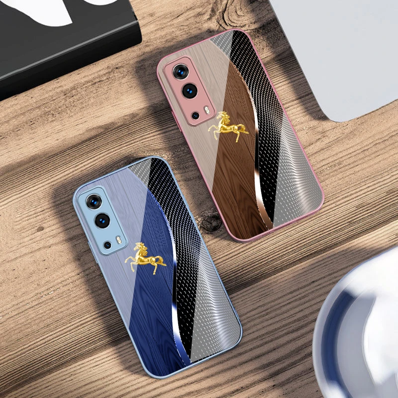 

Wood grain Golden Horse For Vivo Y76 16 55 V29 Lite 5G 25 23 30 iQOO Z9X 12 Pro Neo X200 100 90 60 Tempered Glass Phone Case