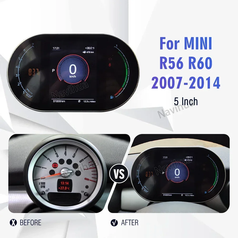 Hot Selling LCD Dashboard Digital Instrument Virtual Cockpit Cluster Multifunctional Speedometer  For BMW MINI R56 R60 2007-2014