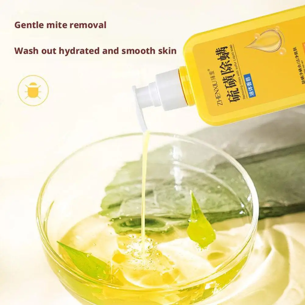Deep Cleaning Mites Removal Shower Gel Body Cleaning Health Skin Care 300ml Liquid Soap Removing Mites Bath Gel