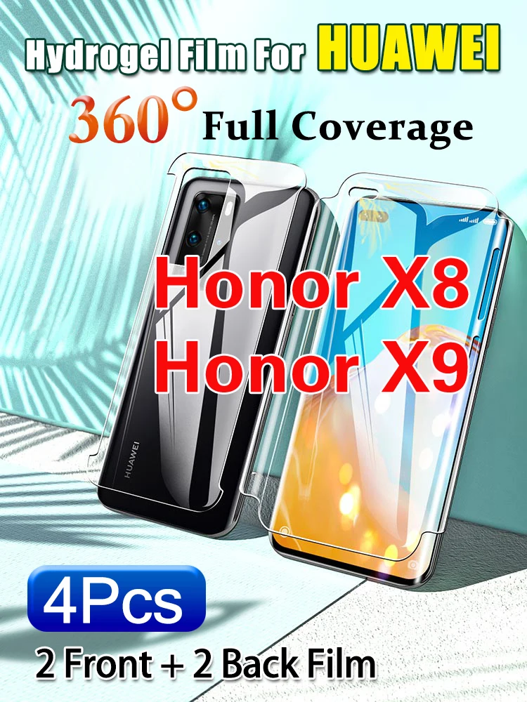 

Передняя и задняя мягкая Гидрогелевая пленка HonorX8 для Honor X8 X9360 ° HD, защита экрана HonorX9 Edge, полное покрытие