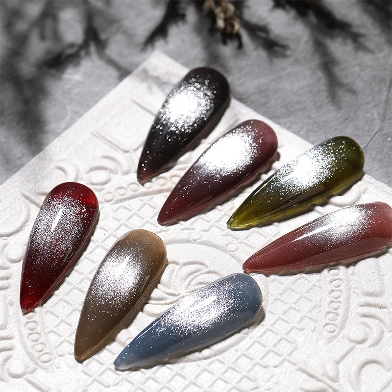 Nail Art Cat 'S Eye Cilindrische Magneet Crystal Cat 'S Eye Lijm Speciale Zuig Nagellak Lijm Sterke Magneet Nail Art Tools