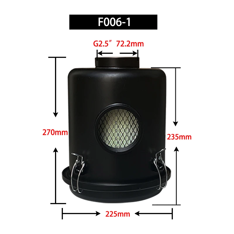 

G2.5" 72.2mm Internal thread Air Filter Bucket for Industrial Blower Vortex Pump