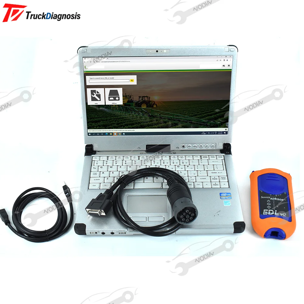 Electronic Data Link For EDL V2 Advisor 5.3 AG CF Service Agriculture Construction Equipment Tractor Diagnostic Tool CFC2 Laptop