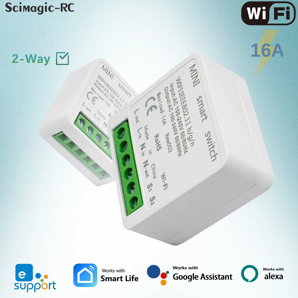 2 طريقة الذكية واي فاي التبديل Ewelink APP التحكم عن بعد قواطع وحدة 100-240 فولت 16A Wireles مفتاح الإضاءة يعمل مع أليكسا جوجل المنزل #1