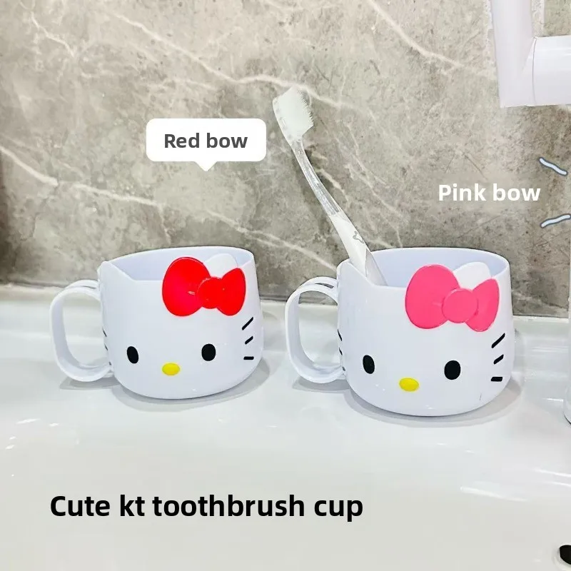 

Милая мультяшная чашка для полоскания рта HelloKitty, креативный дизайн, чашка-кисть с ручкой, детская чашка для туалета в домашнем общежитии, праздничный подарок
