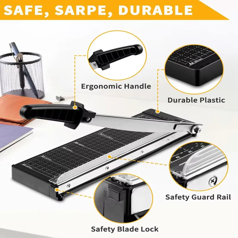 Precyzyjne przycinarki do zdjęć A4 Przycinarka gilotynowa do etykiet fotograficznych Narzędzie do cięcia papieru z deską do krojenia R4 Corner Rounder