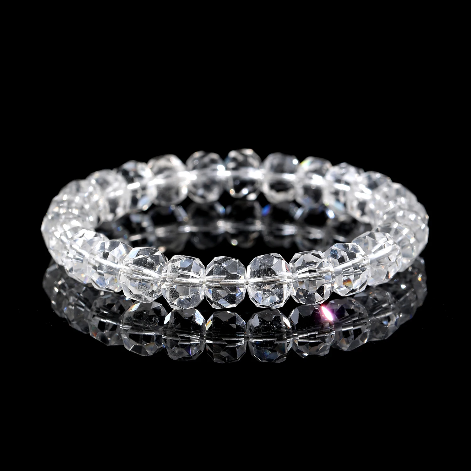 Natural Chakra Stone White Crystal Bracelets Clear Quartz Multi Shape Beaded Bracelet Men Women Best Gift for Family Friends