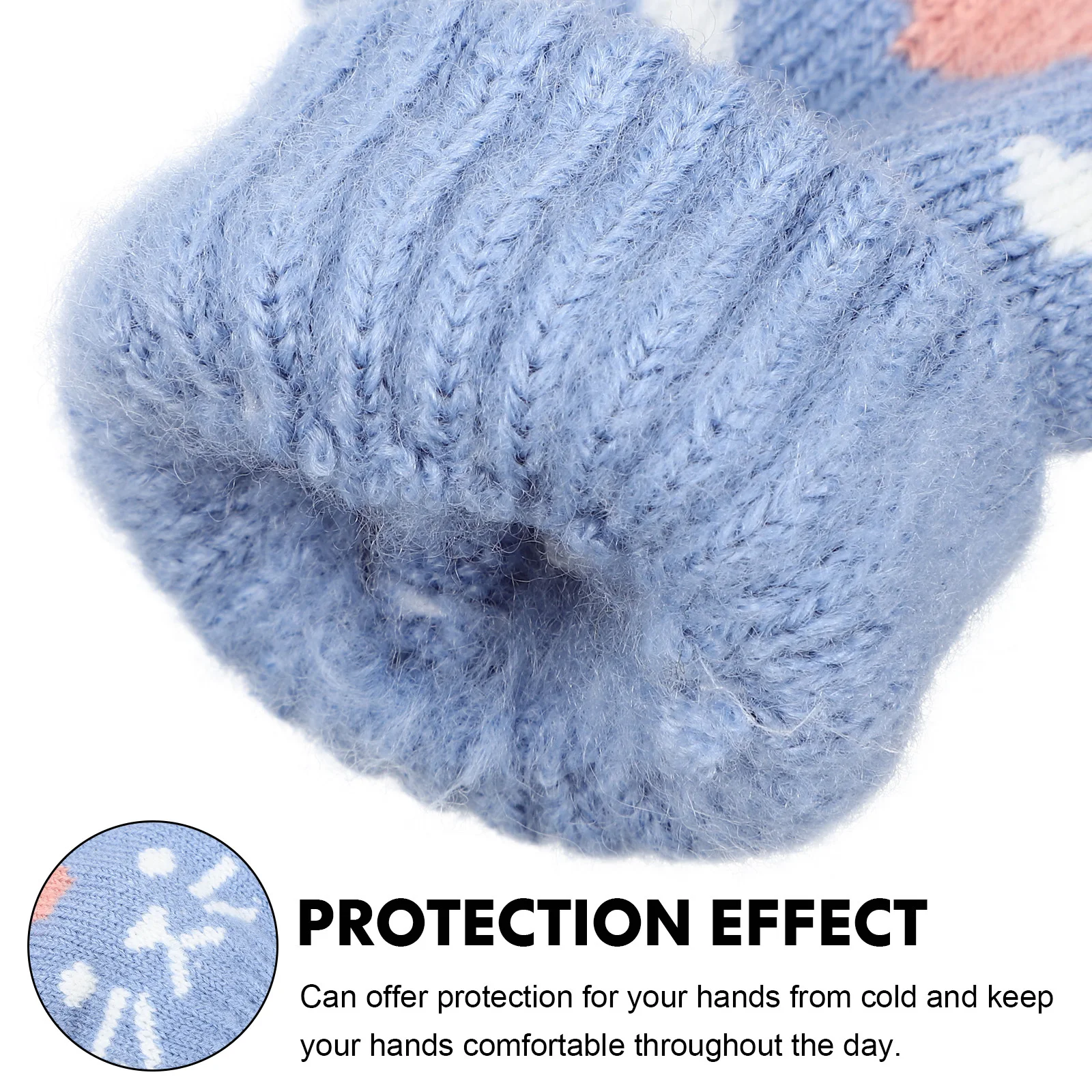 

6pcs Knitted Kids Gloves Warm Stretchy Children Outdoor Winter Mittens For Skiing Riding Skating Bulk Portable Gift