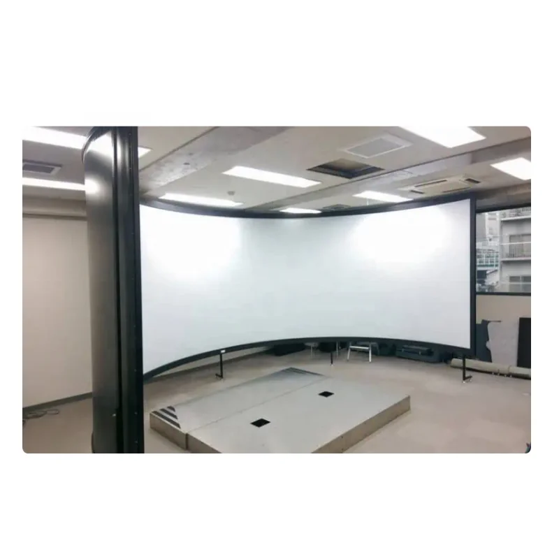 Large FOV 220 Degree Simulation Curved Projection Screen Curved Projector Screen, 3D Silver Projection Screen
