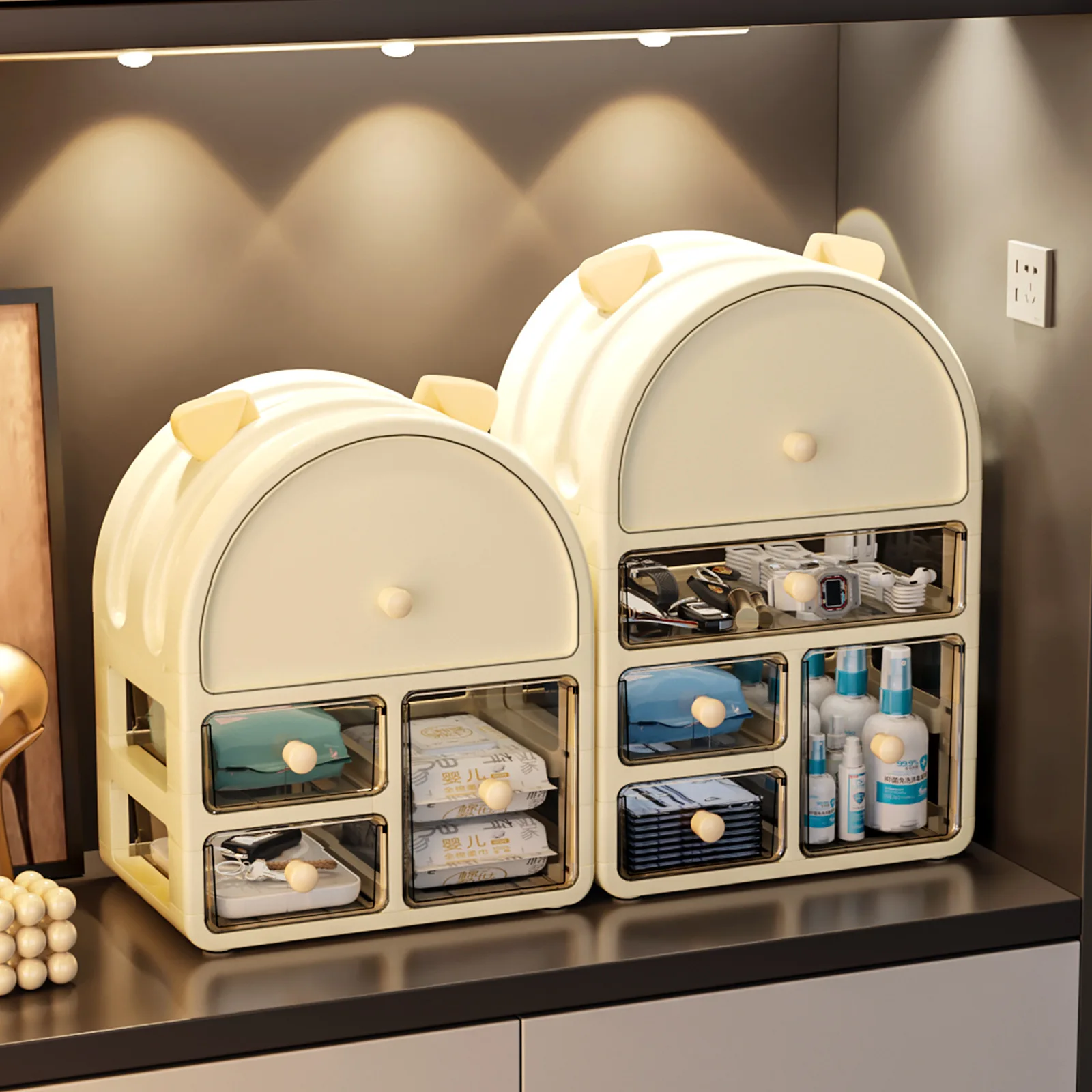 Drawer storage box Household entrance door porch ornament sundries storage box Wet tissue alcohol finishing storage box