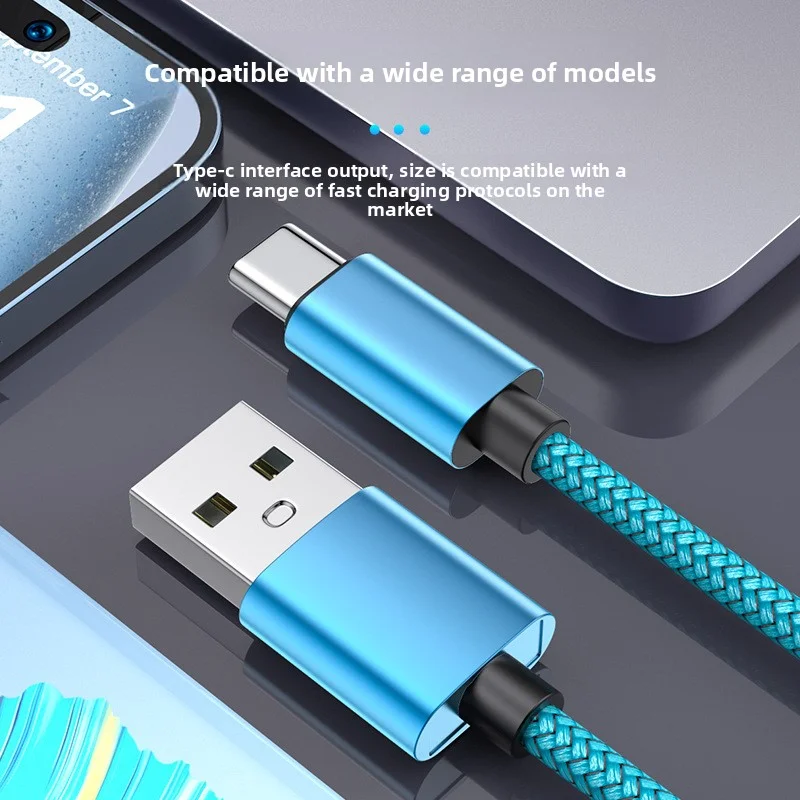

USB to TYPE-C fast charging cable, suitable for rapid charging of multiple brand mobile phones and tablet devices. PD fast