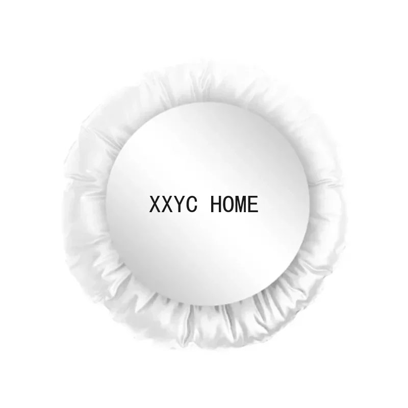 Round Mirror White Bedroom Small Art Modern Design Living Room Girl Mirror Wall Hanging Makeup Espejo Pared House Decoration